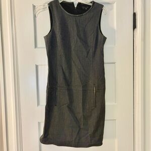 Theory dark gray sleeveless shift dress